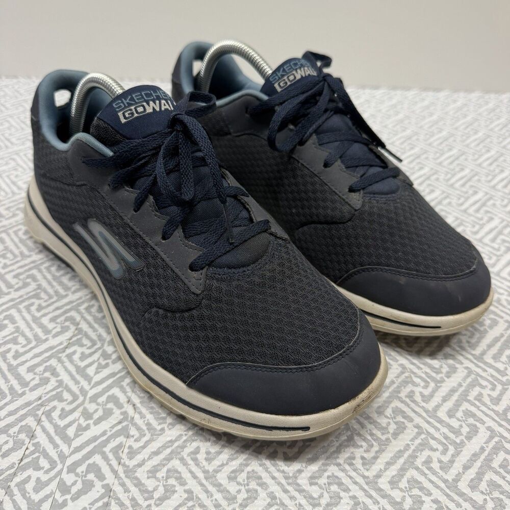 Skechers GOwalk 5 Qualify Navy Blue Mesh Men’s Walking Shoes 55509 Size 9.5
